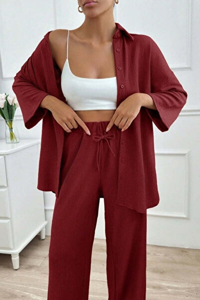 StreetWear Outlet Women's Set, 3/4 Sleeve Shirt & High Waist Pants