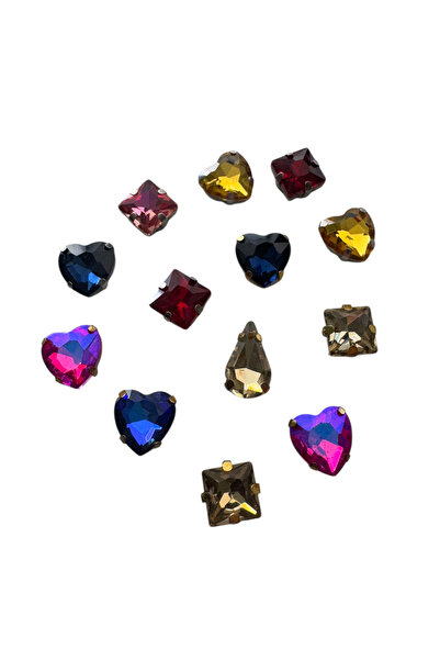 kalben accessories حجر كريستالي ذو ظهر مسطح ومخالب