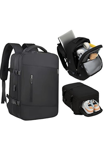 RorAem Travel Backpack for Hand Luggage for Airplane, RorAem, with USB Charging Port, Expandable up to 40L,