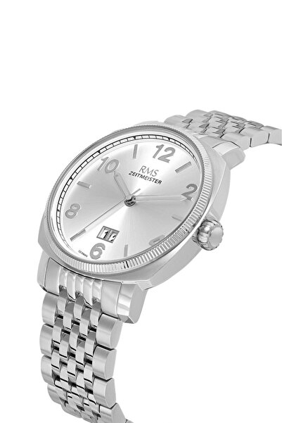 RMS Zeitmeister Rms.1.Ag1629.01 Crystal Glass Steel Band Steel Case 5 Atm Water Resistant Metallic R