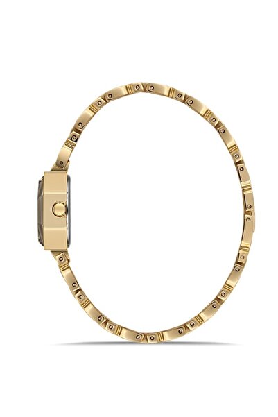 Dice Kayek Dk.1.Ag1420.05 Stone Design Steel Band Steel Case 5 Atm Water Resistant Gold Color Kadı