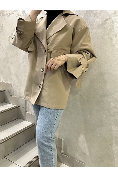 Aframia Kısa Trenç Coat