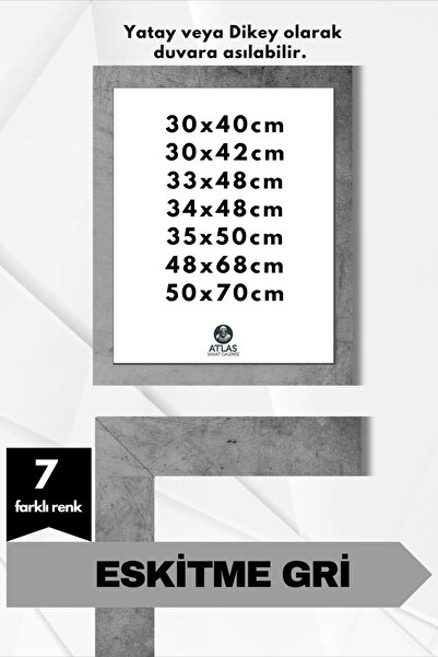 AtlasSG 21lik Poster Puzzle Resim Çerçevesi PVCli Çerçeve Gri