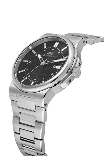 RMS Zeitmeister Rms.1.Ag1638.02 Crystal Glass Steel Band Steel Case 5 Atm Water Resistant Metallic R