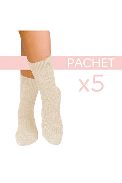 Pirin Hill 5 perechi de sosete calduroase din lana merino Warm Alb