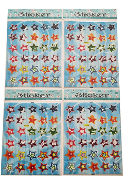 Modellino 4 coli 120 autocolante Star Peel and Stick Autocolant Star A4 Dimen...