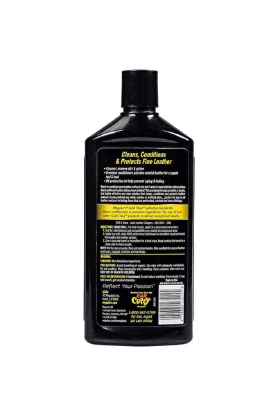 Meguiars Meguiar's Gold Class Rich Leather 3 in 1 Cleaner, Conditioner & Protectant, 414ml