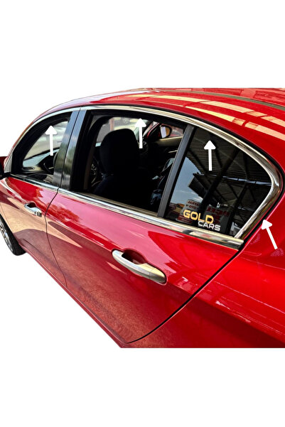 ACK Dizayn FİAT EGEA SD/HB/CROSS CAM ÜST ÇITALARI A+ PASLANMAZ KROM GENİŞ MODEL 4 PARÇA