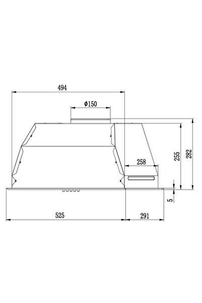 Berdsen Built-in hood, stainless steel, black steel finish, LED lighting, control button, ...