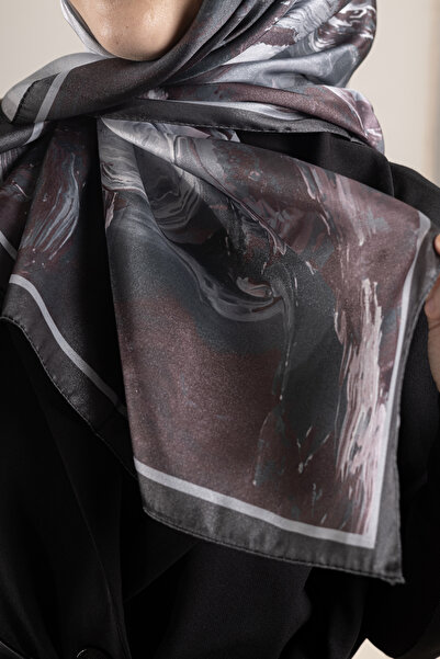 Akel Digital Crystal Patterned Scarf 95X95 – Pastel Pattern-3