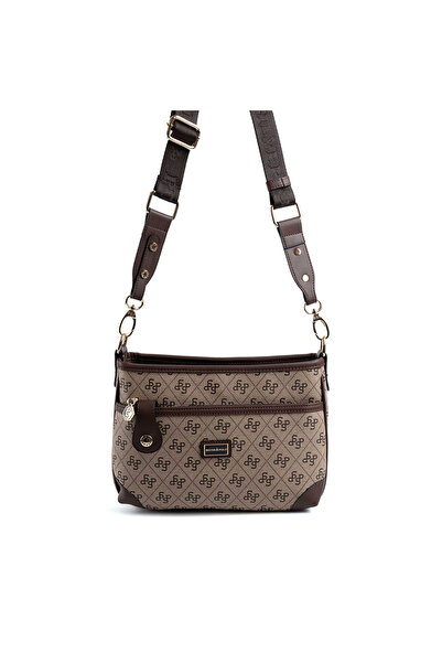 Silver Polo Koyu Bej - Kahve SP1160 Kadın Çapraz Çanta