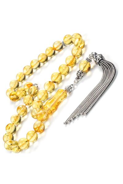 TESBİHCİBABA Sphere Cut Drop Amber Rosary