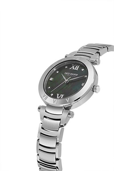 Dice Kayek Dk.1.Ag1399.02 Stone Design Steel Band Steel Case 5 Atm Water Resistant Metallic Color Watch