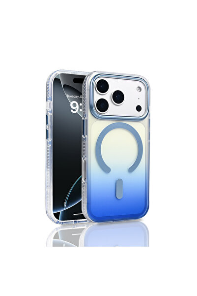Nezih Case Apple iPhone 17 Pro Uyumlu M-safe Şarj Özellikli Transparan Renk G...