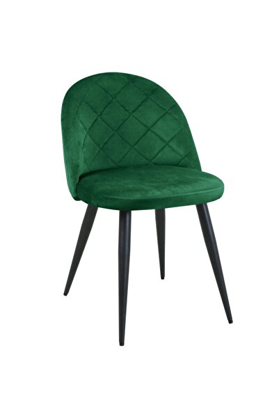 Akord Furniture Factory Scaun bucatarie/living, Akord, Brandy, catifea, otel, verde, 50x54x77 cm