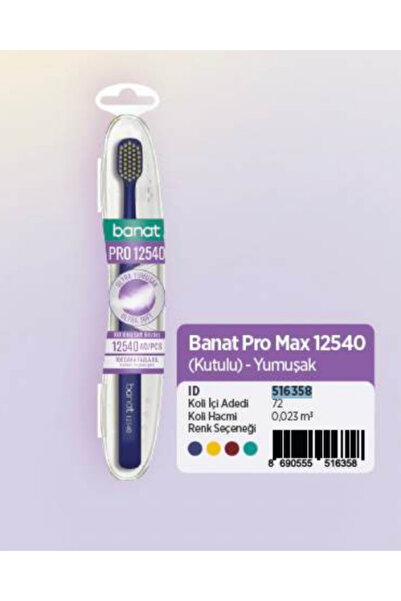 Banat Pure&Soft 12540 kıllı Pro Diş Fırçası Kutulu - Ultra Yumuşak