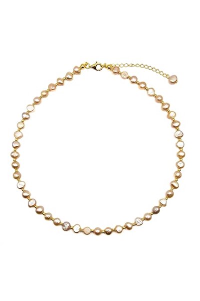 Lexy's Boutique Colier handmade, ajustabil, din argint 925 placat aur 24k, pe...