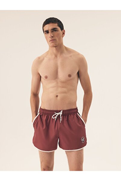 Henderson Men's Swimming Boxer Shorts Classic Retro Style Relaxed Fit with Pockets Beach Pool Trunks | Raven