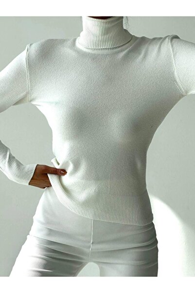 Coral Düz Balıkçı Triko 013 Ekru