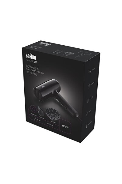 Braun BRHD215E HD2.15 Difüzörlü Saç Kurutma Makinesi, 2 Başlıklı, 2100W