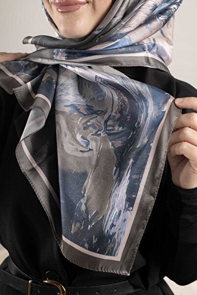 Akel Dijital Kristal Desenli Eşarp 95x95 – Pastel Desen-3