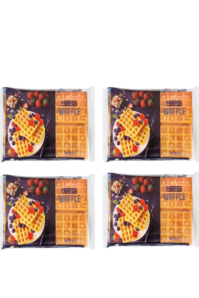 Harras Hazır Sade Waffle Hamuru Taze Pratik Atıştırmalık 4 Adet x 165 gr