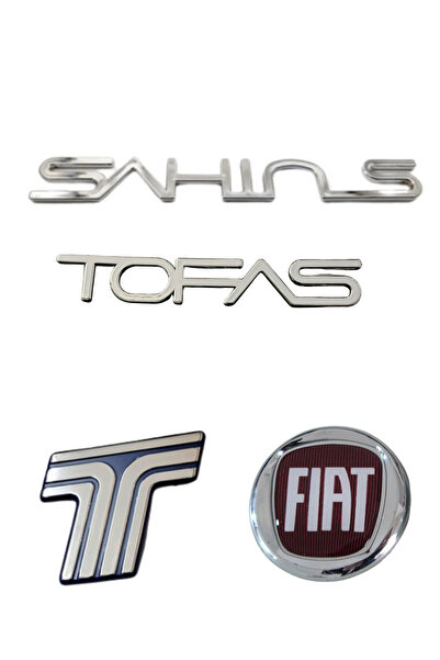 MEFAUTO Fiat Tofaş Şahin S Uyumlu Ön Panjur Bagaj Yazı Arma Seti Yeni Model