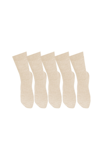 Pirin Hill 5 perechi de sosete calduroase din lana merino Warm Alb