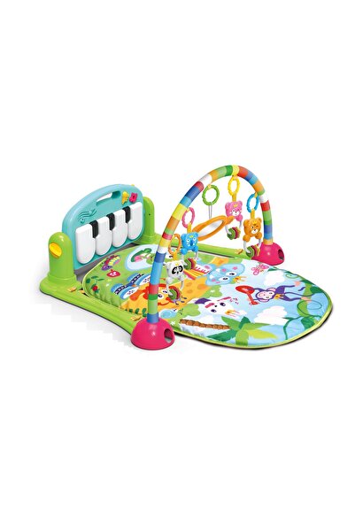 huanger - مركز ألعاب الأطفال مع حصيرة البيانو - أخضر