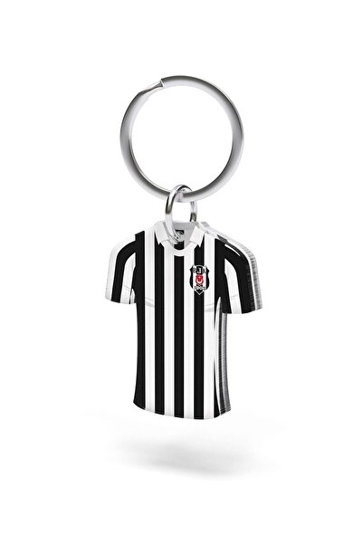 Beşiktaş Licensed Black and White Stick-On Jersey Keychain Eagle with Wooden Box