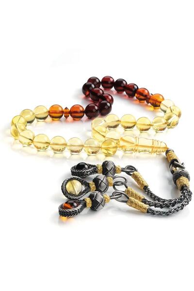 TESBİHCİBABA Special Series Kazaz Color Filter Drop Amber Prayer Beads