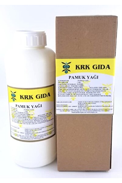 Krk Gıda PAMUK ÇEKİRDEĞİ YAĞI 1 KG