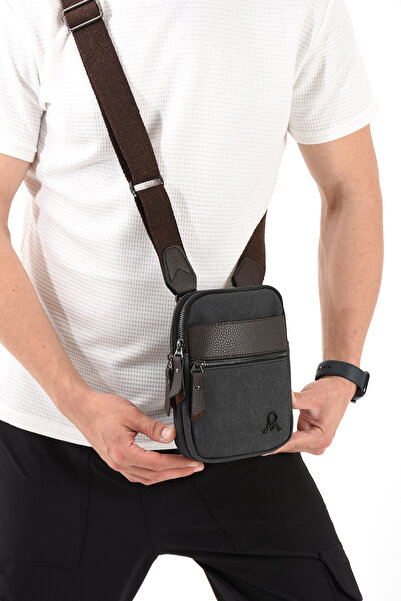 MEGA ÇANTA Canvas Series Compact Crossbody Men's Bag