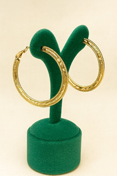 Classybyvega 925 Ayar Gümüş Üzeri Altın Kaplama Halka Kadın Küpe – Zarif ve Ş...