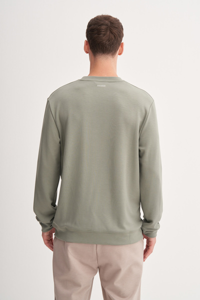 Cazador Regular Fit Viscose Blend Interlock Fabric Sweatshirt