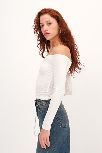 Addax Gathered Side Blouse B1849