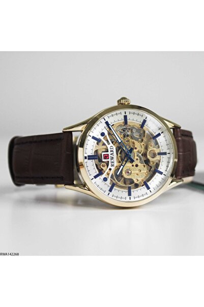 Reward Rwa142268 Leather Band Automatic Men's Wristwatch