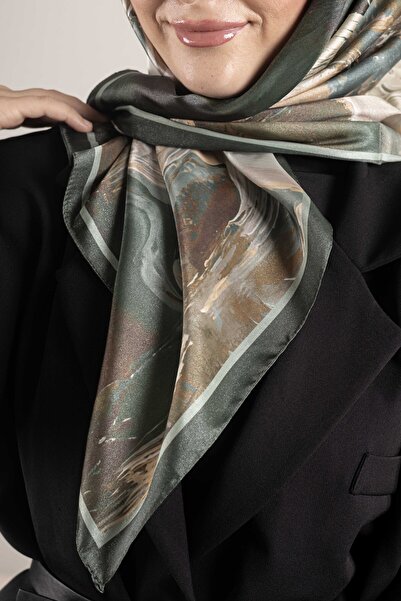 Akel Dijital Kristal Desenli Eşarp 95x95 – Pastel Desen-3