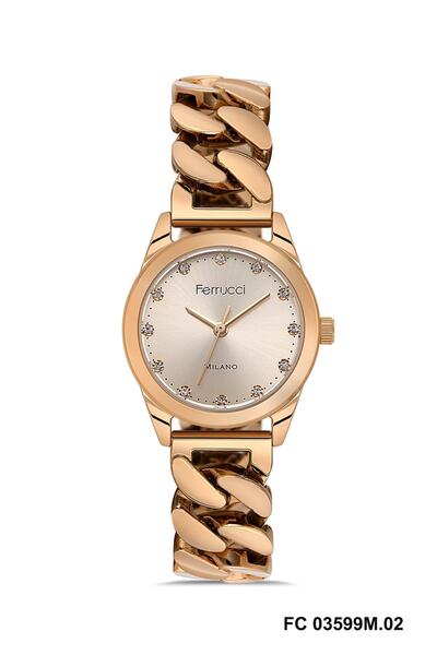 Ferrucci Fc03599M.02 Rose Gold 31 mm Bracelet Model Women Wristwatch