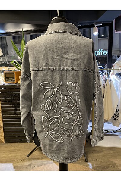 Dadali Women's Embroidered Long Sleeve Cotton Denim Jacket