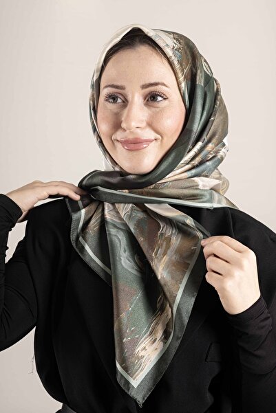 Akel Dijital Kristal Desenli Eşarp 95x95 – Pastel Desen-3