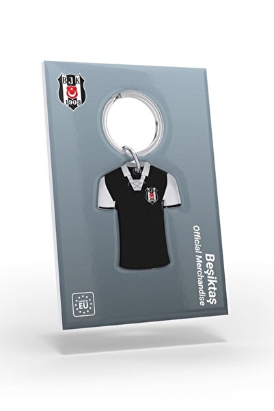 Beşiktaş Licensed Black and White Jersey Keychain Eagle with Wooden Box