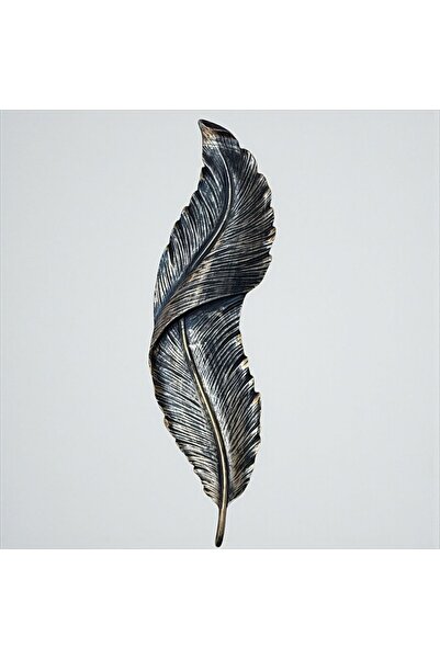 Peramari Dekoratif Polyester Tekli Duvara Asmalı Dik Yaprak Gold Eskitme