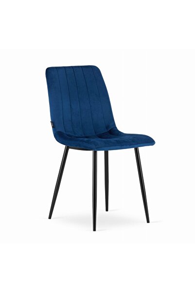 Leobert Kitchen/living room chair, Artool, Lava, velvet, metal, navy blue and black, 43x51x90 cm