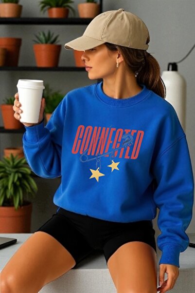 ArtYus Φούτερ Unisex με μακρύ μανίκι Connected Transfer με τύπωμα με λαιμόκοψ...