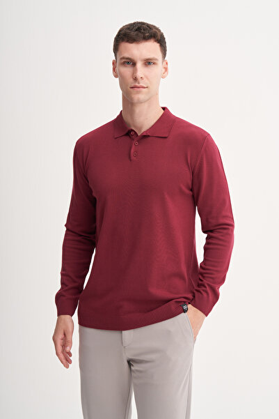 Cazador Slim Fit Viscose Fabric Basic Polo Neck Sweater-33015