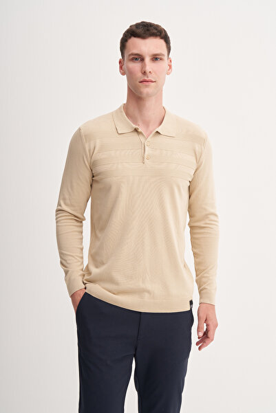 Cazador Slim Fit Viscose Blended Basic Polo Neck Sweater-33070