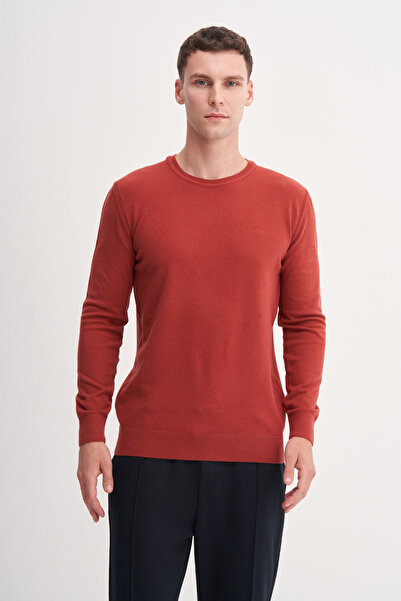 Cazador Slim Fit soft touch basic crewneck sweater-33155