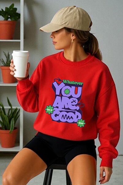 ArtYus Φούτερ με μακρυμάνικο στυλ Unisex You Are Good Transfer με τύπωμα με λ...