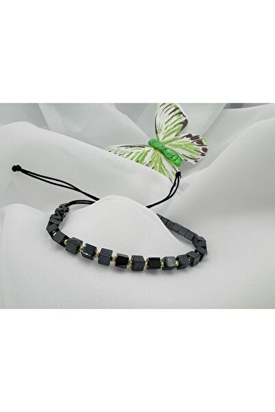 OEM Bracelet with cubic hematite and 14K gold beads code: BRPS31